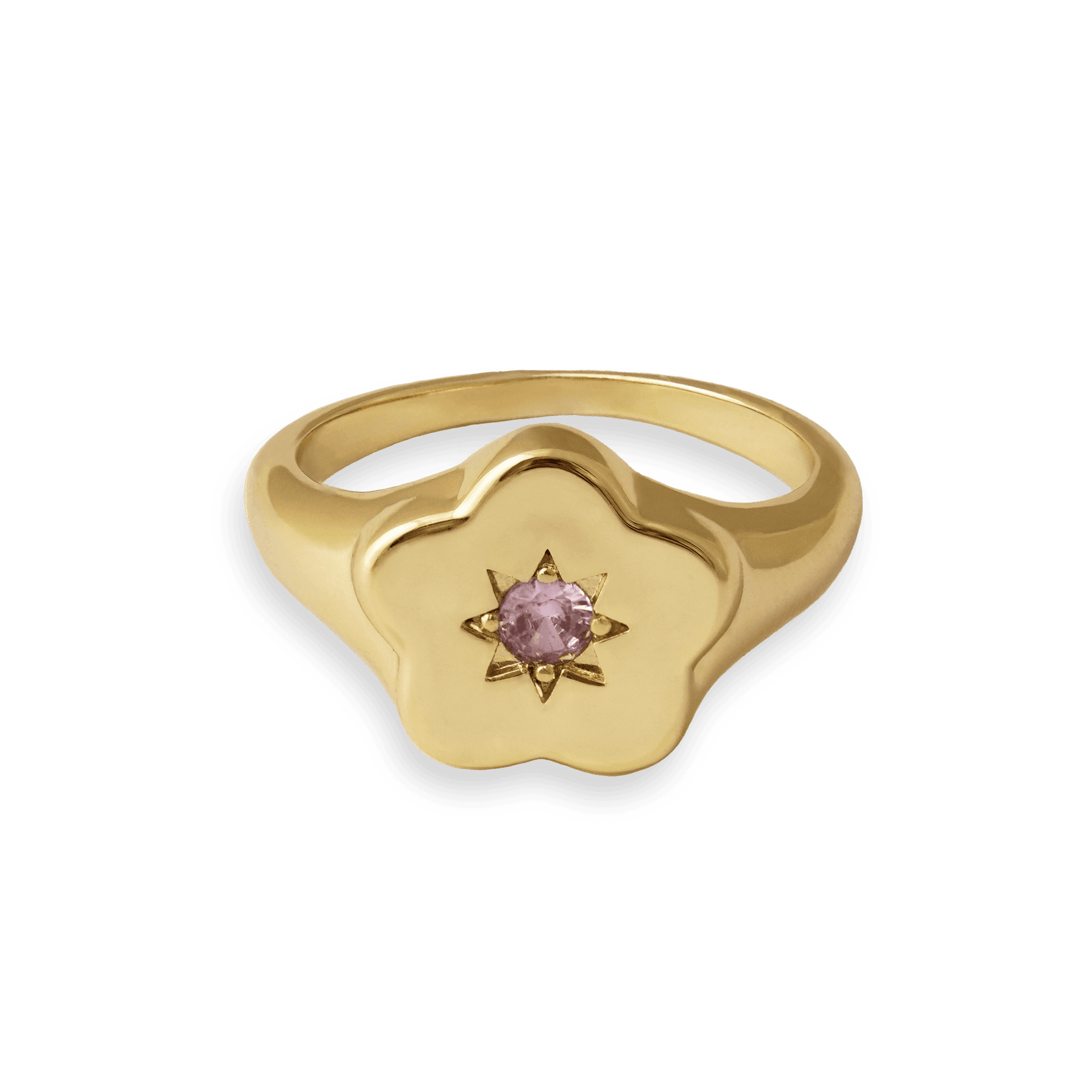 Junk-Jewels-Flower-Power-Signet-Ring-Gold-Purple-Gemstone-Statement-Cocktail-Cool