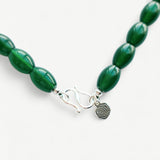 Forest Agate Bead Necklace - Golden