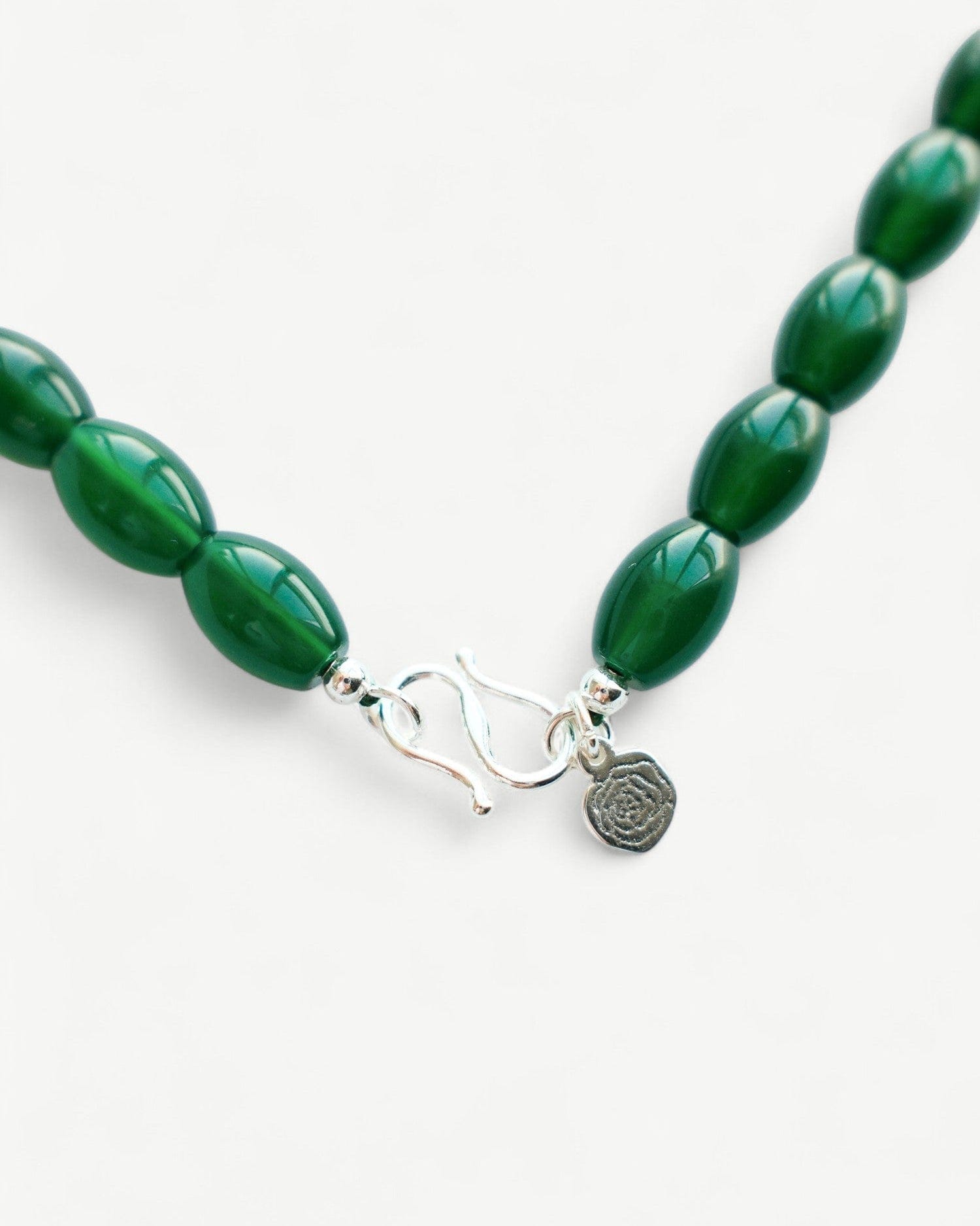 Forest Agate Bead Necklace - Golden