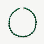 Forest Agate Bead Necklace - Golden