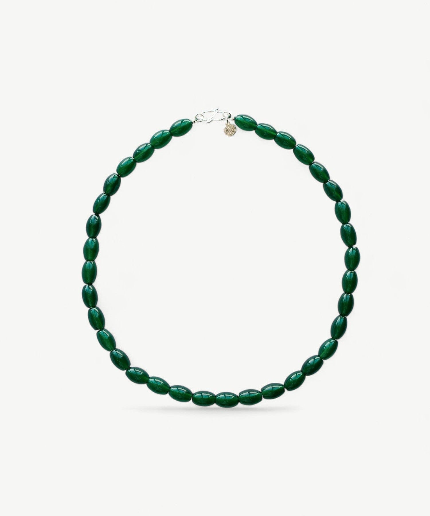 Forest Agate Bead Necklace - Golden