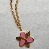 Squeeze-London-Chunky-Chain-Forever-Susan-Necklace-OVersized-Flower-Pendant-Pink-Enamel-Candy-Gold-Vermeil
