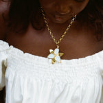 Squeeze-London-Chunky-Chain-Oversized-Statement-Flower-Pendant-Necklace-Sky-Blue-Enamel-Gold-Vermeil