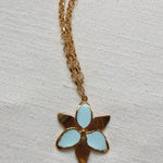 Squeeze-London-Chunky-Chain-Oversized-Statement-Flower-Pendant-Necklace-Sky-Blue-Enamel-Gold-Vermeil