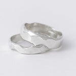 forged-ring-Keyes-hammered-textured-sculptural-cool-stacking-wide-chunky-sterling-silver-ring-Golden-Shopgolden.co-Handmade-London-Curated-DemiFine-Contemporary-Jewellery