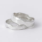 forged-ring-Keyes-hammered-textured-sculptural-cool-stacking-wide-chunky-sterling-silver-ring-Golden-Shopgolden.co-Handmade-London-Curated-DemiFine-Contemporary-Jewellery