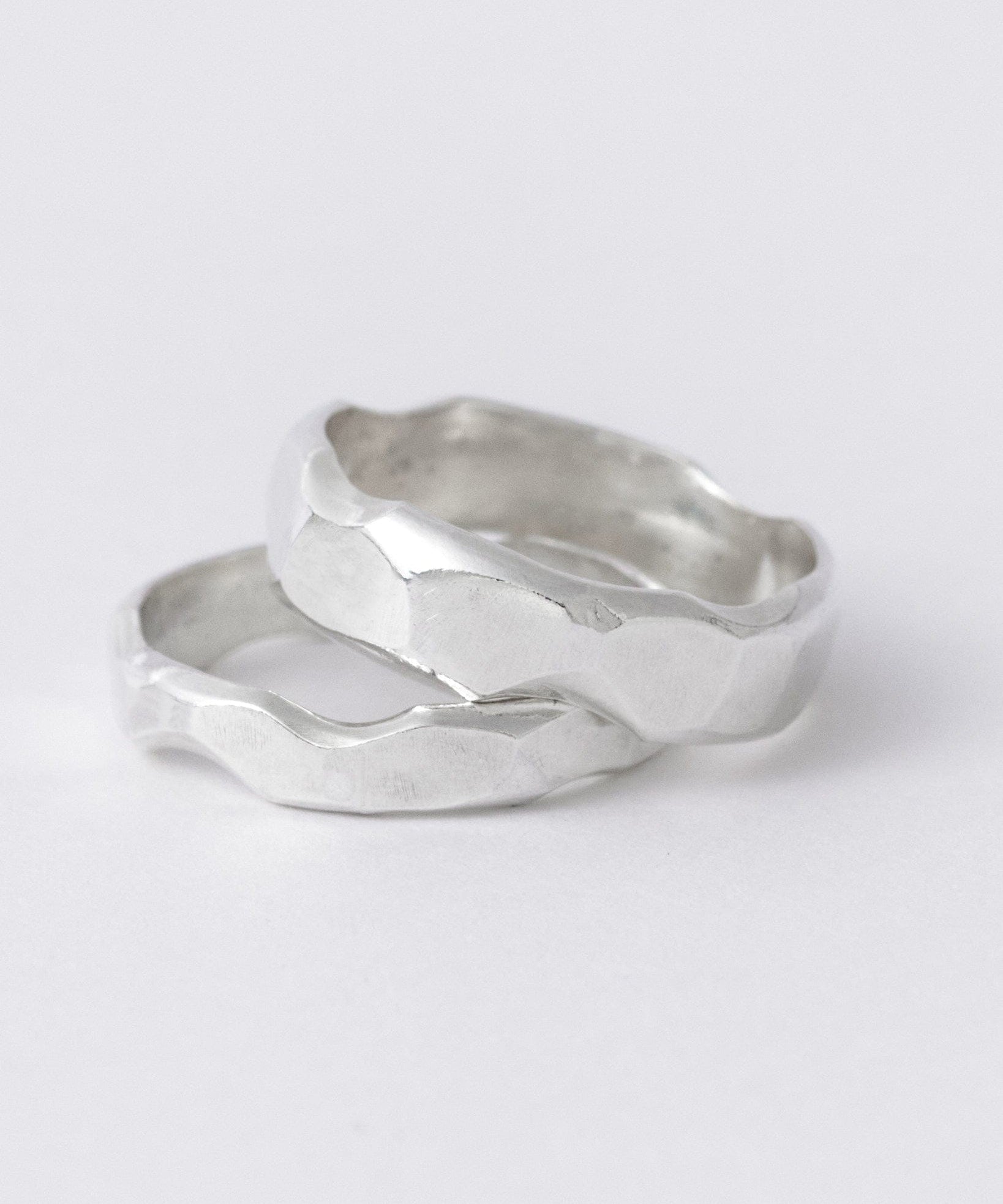 forged-ring-Keyes-hammered-textured-sculptural-cool-stacking-wide-chunky-sterling-silver-ring-Golden-Shopgolden.co-Handmade-London-Curated-DemiFine-Contemporary-Jewellery