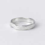 forged-ring-Keyes-hammered-textured-sculptural-cool-stacking-wide-chunky-sterling-silver-ring-Golden-Shopgolden.co-Handmade-London-Curated-DemiFine-Contemporary-Jewellery