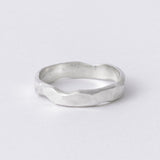 forged-ring-Keyes-hammered-textured-sculptural-cool-stacking-wide-chunky-sterling-silver-ring-Golden-Shopgolden.co-Handmade-London-Curated-DemiFine-Contemporary-Jewellery