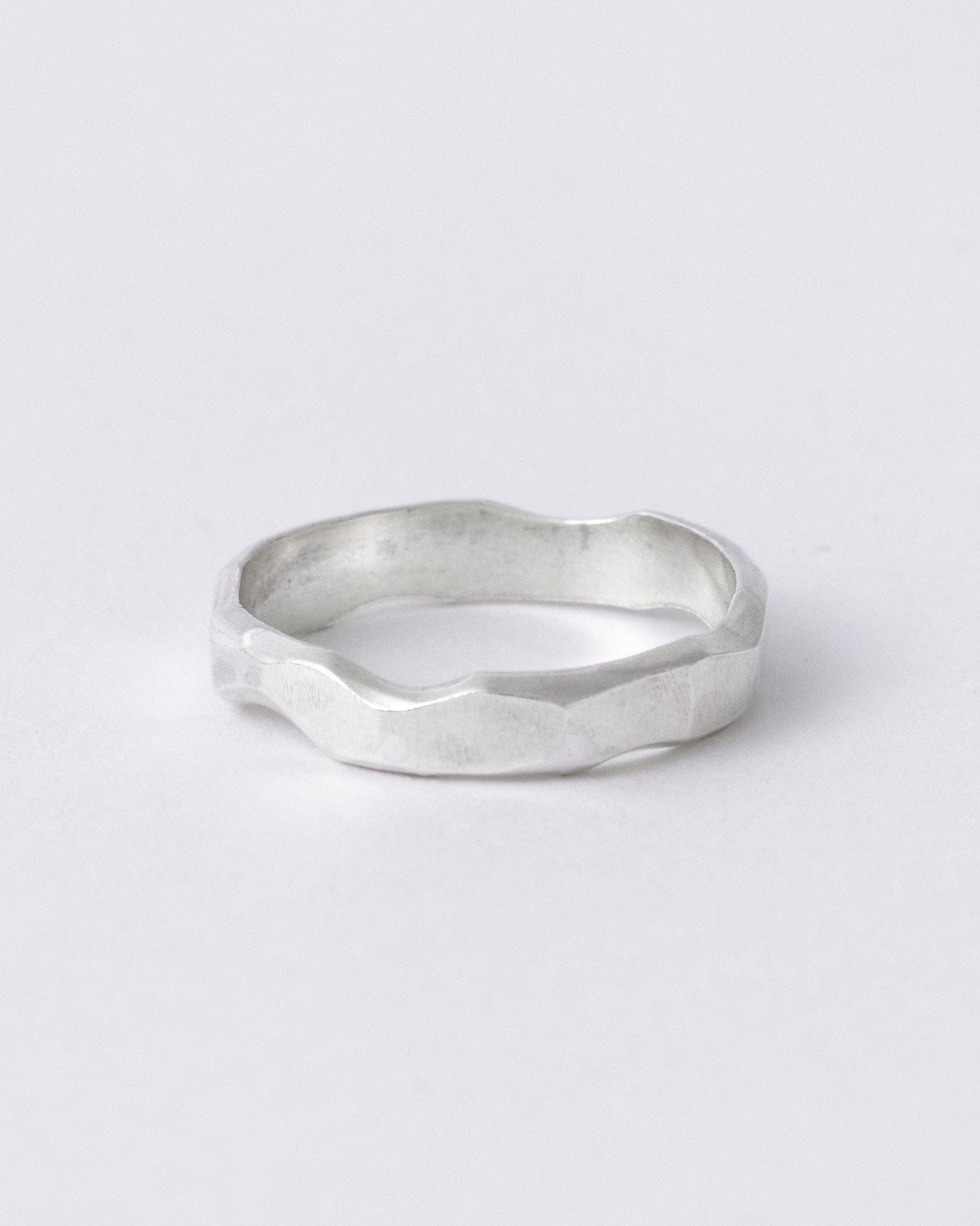 forged-ring-Keyes-hammered-textured-sculptural-cool-stacking-wide-chunky-sterling-silver-ring-Golden-Shopgolden.co-Handmade-London-Curated-DemiFine-Contemporary-Jewellery