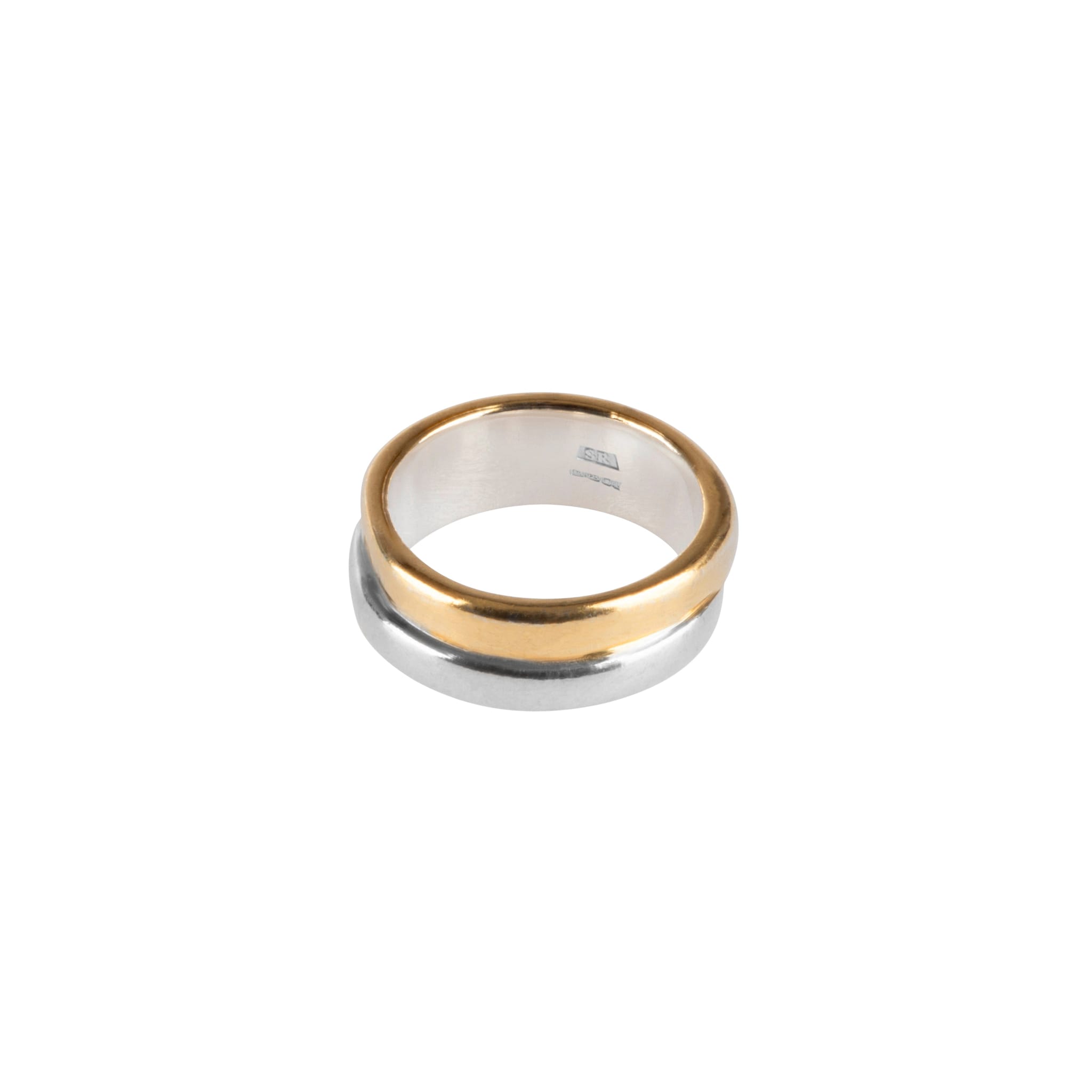 Ruddock-Gemini-Mixed-Metal-Double-Ring-Sterling-Silver-Gold-Plated