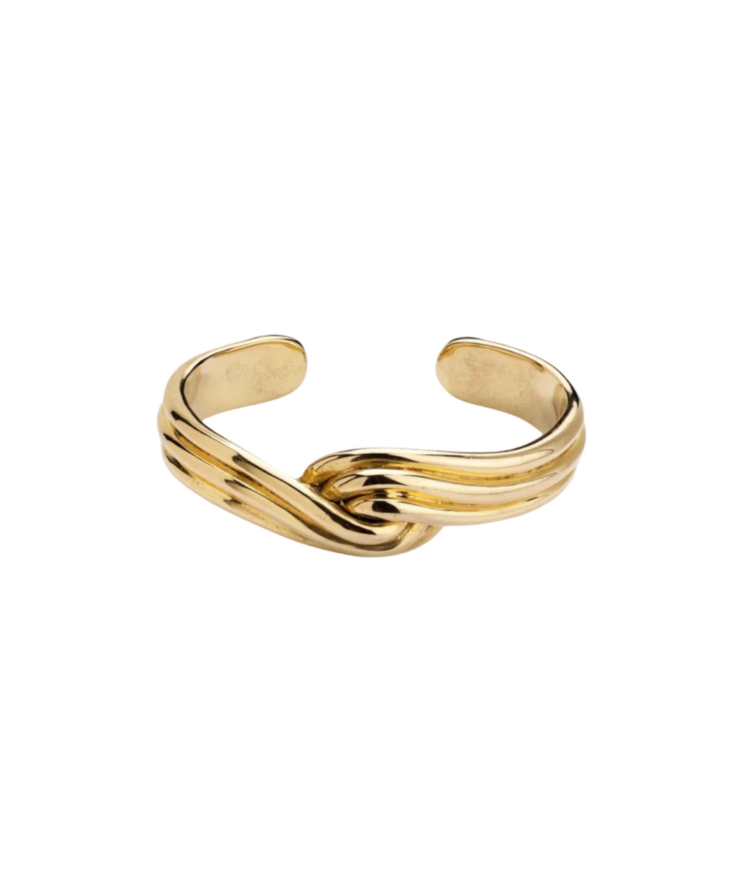 Ruddock-Gia-Cuff-Gold-Clean-Lines-Sleek-Minimial-Twisted-Tubular-Lunear-Fluid-Forms-Sculptural-Bangle-Bracelet-Cuff-Chunky-Cool-Jewellery-Gold-Plated