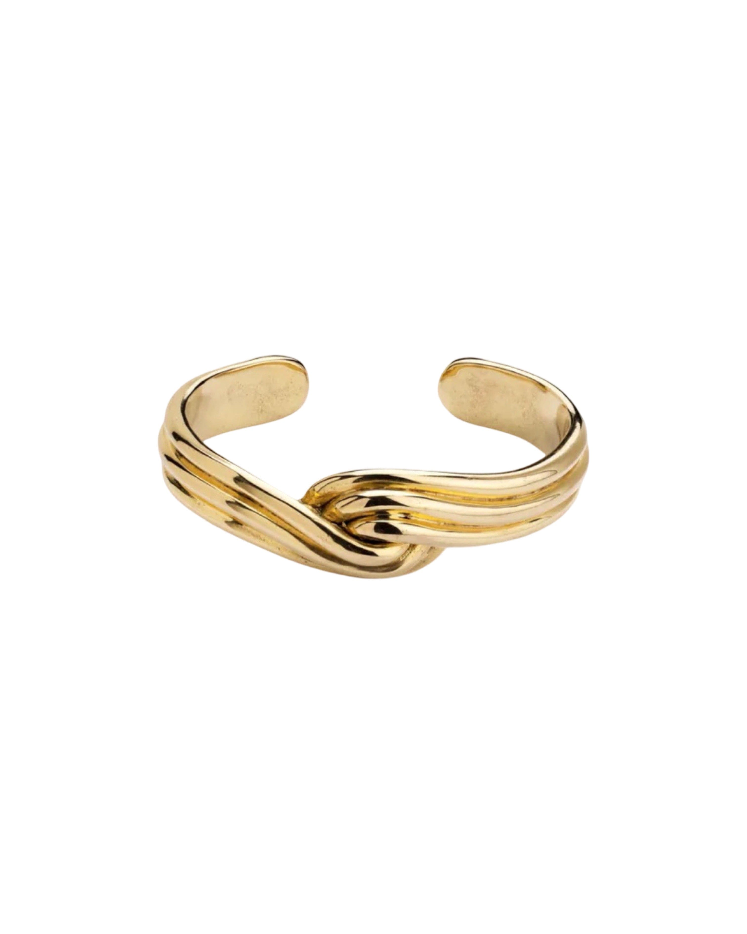 Ruddock-Gia-Cuff-Gold-Clean-Lines-Sleek-Minimial-Twisted-Tubular-Lunear-Fluid-Forms-Sculptural-Bangle-Bracelet-Cuff-Chunky-Cool-Jewellery-Gold-Plated