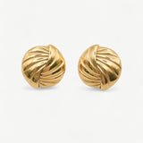 Gilded Twist Earrings - Golden