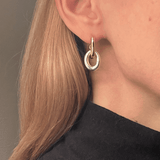 Ruddock-Go-Go-Gogo-Earrings-Hoop-Hoops-Interchangeable-Loop-Link-linked-Drop-Mixed-Metal-Sterling-Silver-18ct-Gold-Plated-Bold-Sculptural-Minimal