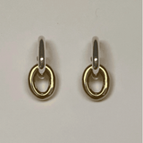 Ruddock-Go-Go-Gogo-Earrings-Hoop-Hoops-Interchangeable-Loop-Link-linked-Drop-Mixed-Metal-Sterling-Silver-18ct-Gold-Plated-Bold-Sculptural-Minimal