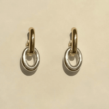 Ruddock-Go-Go-Gogo-Earrings-Hoop-Hoops-Interchangeable-Loop-Link-linked-Drop-Mixed-Metal-Sterling-Silver-18ct-Gold-Plated-Bold-Sculptural-Minimal