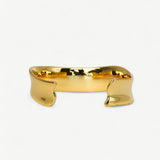 Gold Curve Cuff Bangle - Golden