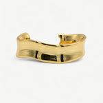 Gold Curve Cuff Bangle - Golden