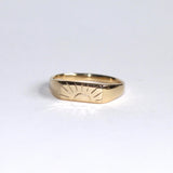 Blume-Jewellery-Gold-Sunset-Signet-Ring-9ct-9-Carat-solid-pinky-ring-everyday-sun-motif-cool-timeless-handmade-stacking-jewellery