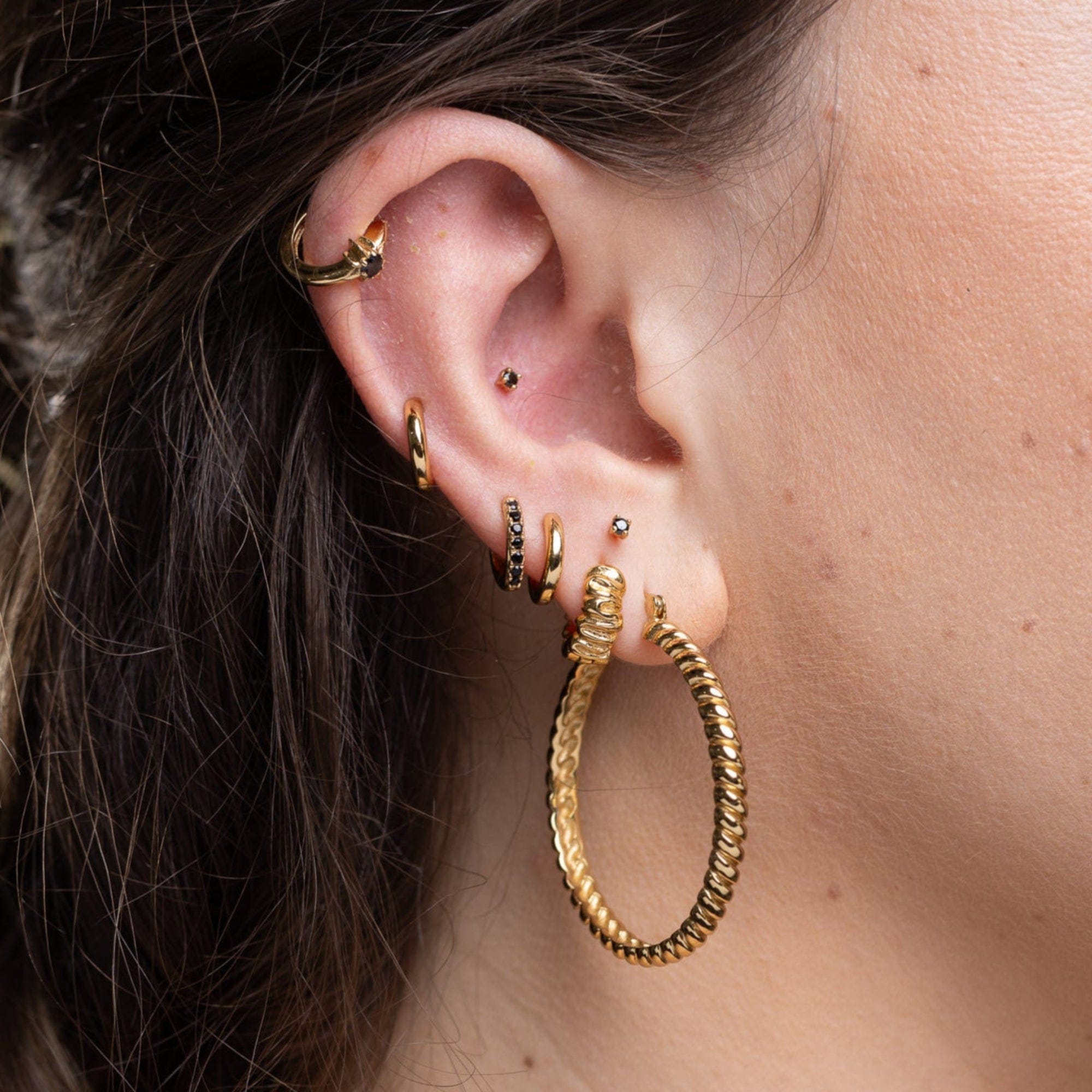 scream-pretty-silver-and-black-gemstone-cubic-zirconia-diamond-stone-huggie-hoop-earrings-ear-stack-essential-everyday