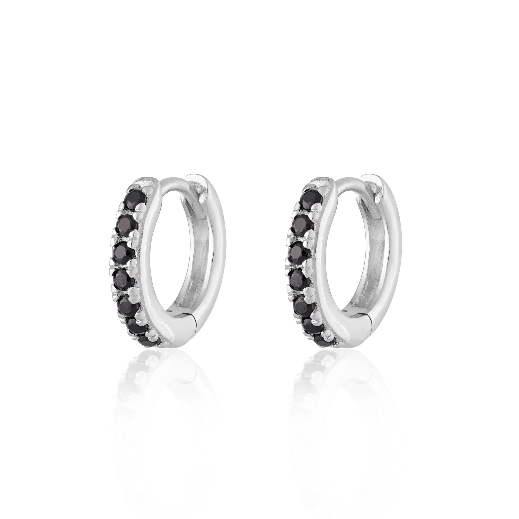 scream-pretty-silver-and-black-gemstone-cubic-zirconia-diamond-stone-huggie-hoop-earrings-ear-stack-essential-everyday