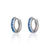 scream-pretty-silver-huggie-hoop-earrings-with-blue-cubic-zirconia-diamond-stones-gemstone-ear-stacking-essential-stack-piercings-demifine-Jewellery-cool-everyday-sparkle