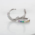 Scream-Pretty-Huggie-Hoop-Earrings-Cubic-Zirconia-Diamond-Multi-Coloured-Rainbow-Stones-Gemstone-Gold-Plated-Silver-Ear-Stacking-Stack