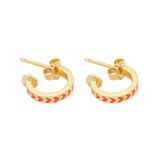 Spark Enamel Earrings Orange