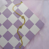 Retro Gemstone Charm Bracelet