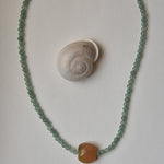 Kan-Studio-Indira-necklace-Lapis-Lazuli-Clear-Peach-Glass-Green-Aventurine-Delicate-Beaded-Pendant-Necklace-Contrasting-Colours-Summer-Jewellery-Beads-Bead-Cool-Boho-Style-Design