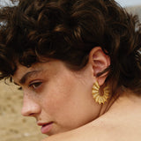 Feggeri-Ippos-Fin-Ribbed-Oversized-Scluptural-Fan-Bold-Statement-Hoop-Earrings-Hoops-Gold-Vermeil