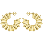 Feggeri-Ippos-Fin-Ribbed-Oversized-Scluptural-Fan-Bold-Statement-Hoop-Earrings-Hoops-Gold-Vermeil