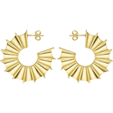 Feggeri-Ippos-Fin-Ribbed-Oversized-Scluptural-Fan-Bold-Statement-Hoop-Earrings-Hoops-Gold-Vermeil