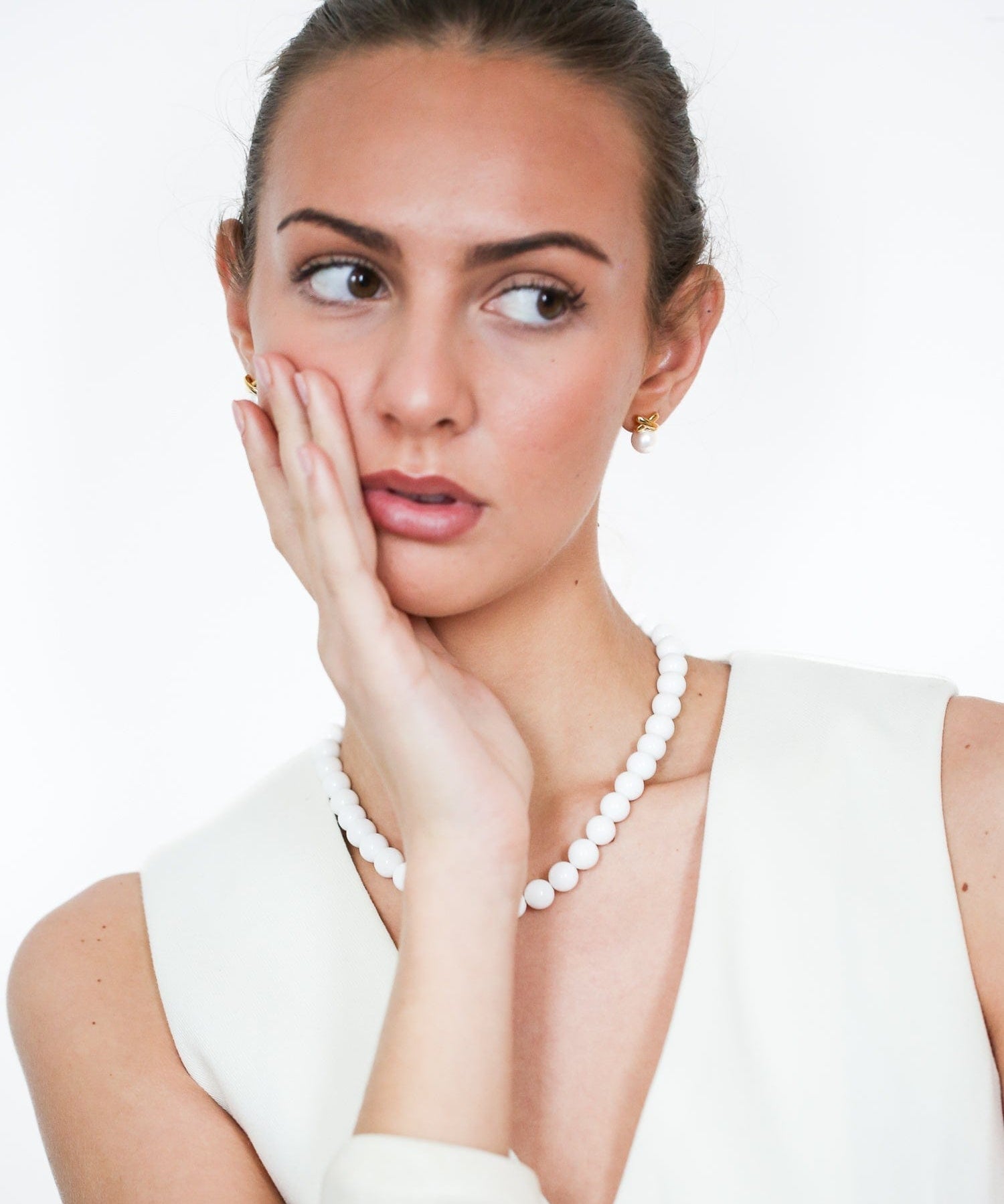 Ivory Cuff Bangle - Golden