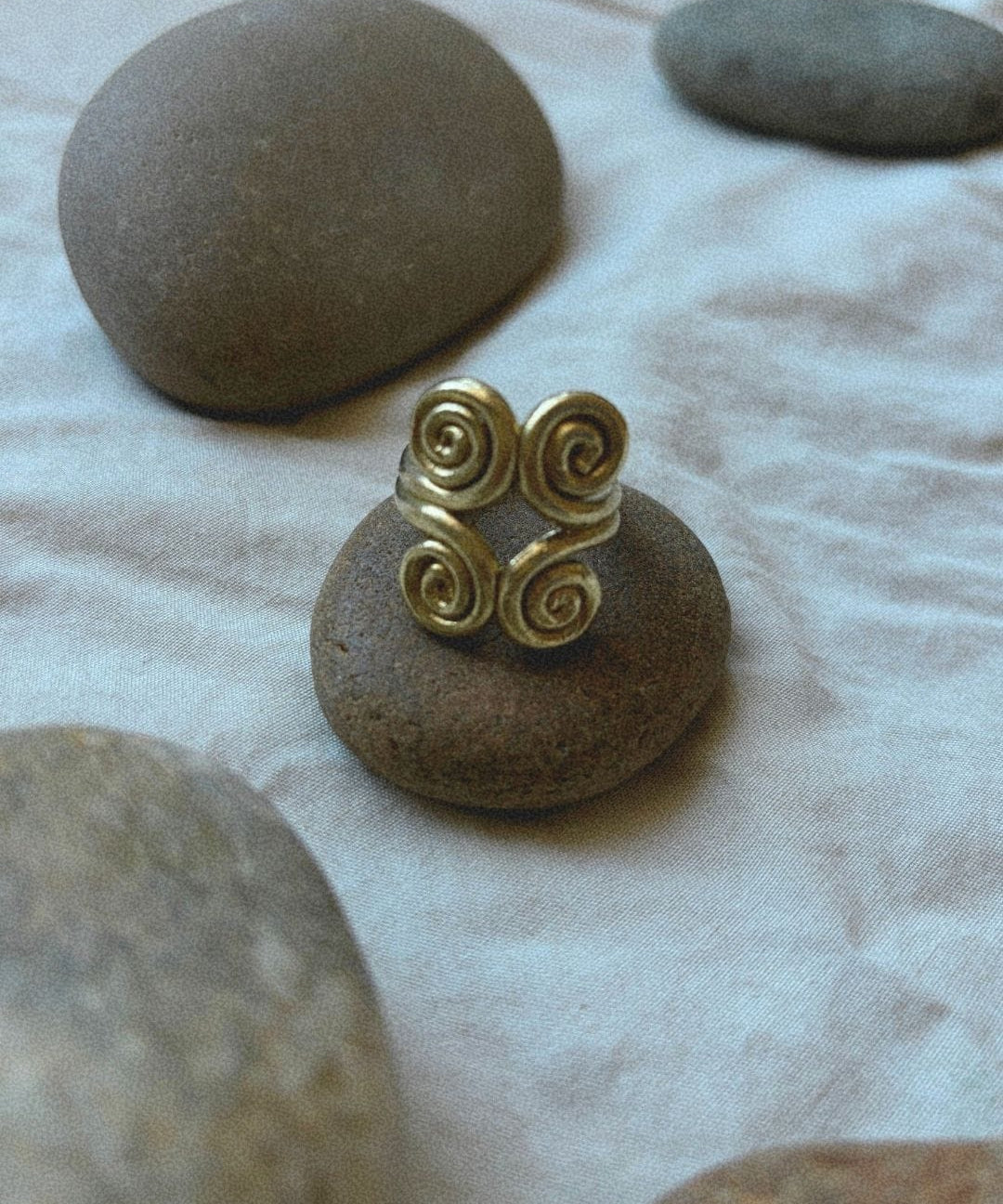 Kan-Studio-Ix-Chel-Ring-Swirl-Large-Twirl-Statement-Brass-Ring-Cocktail-summer-Cool-Boho-Sterling-Silver-Gold-Plated-Chunky