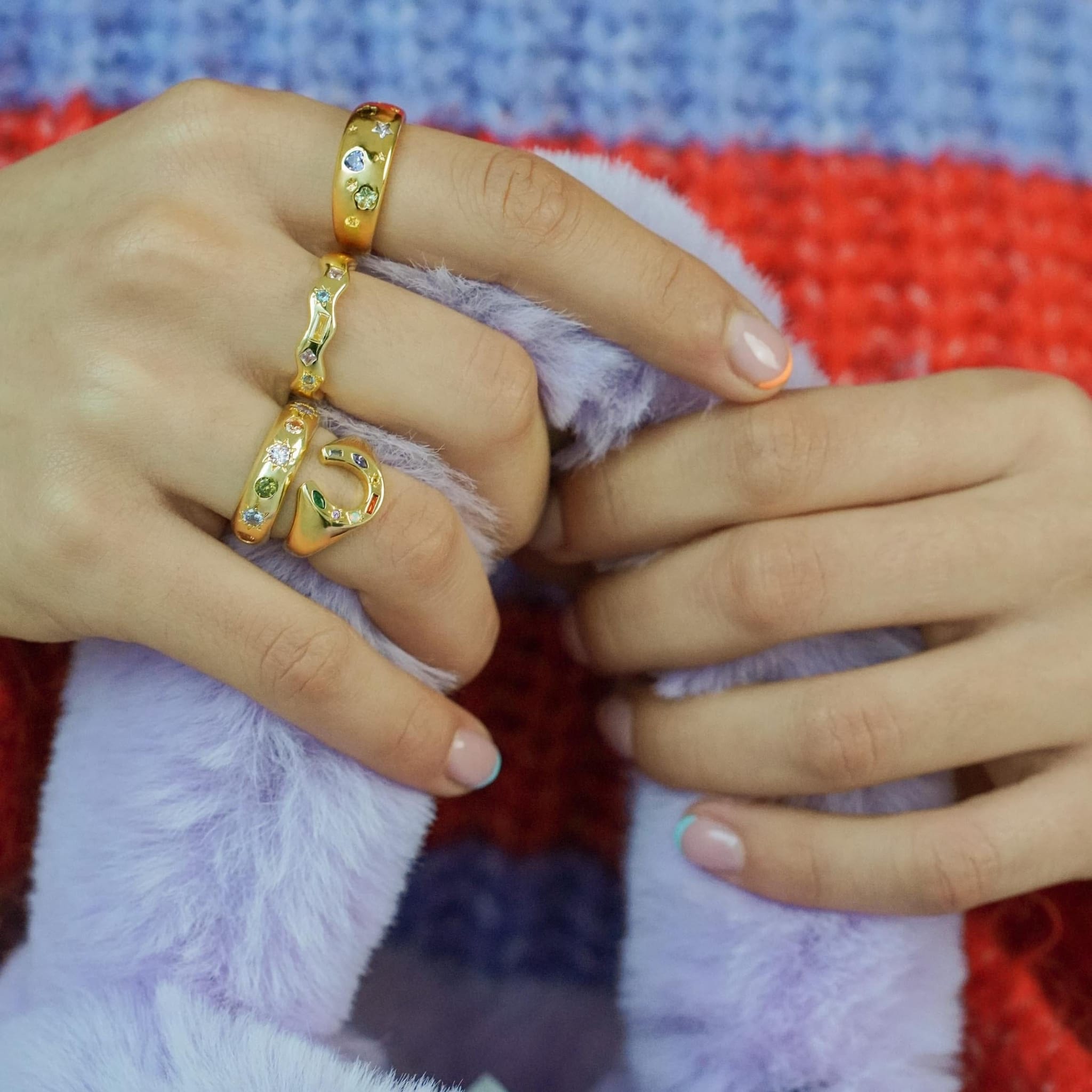 Junk-Jewels-Jewelled-Dreams-Gemstone-Star-Chunky-Statement-Cocktail-Ring-Gold 