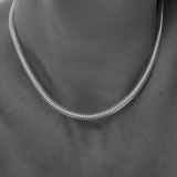 Jumbo Round Snake Chain Silver