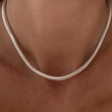 Jumbo Round Snake Chain Silver