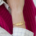 Junk-Jewels-Kaleidoscope-Rainbow-Stone-Multi-Disco-Chain-bar-pendant-Bracelet-coloured-gemstone-gold