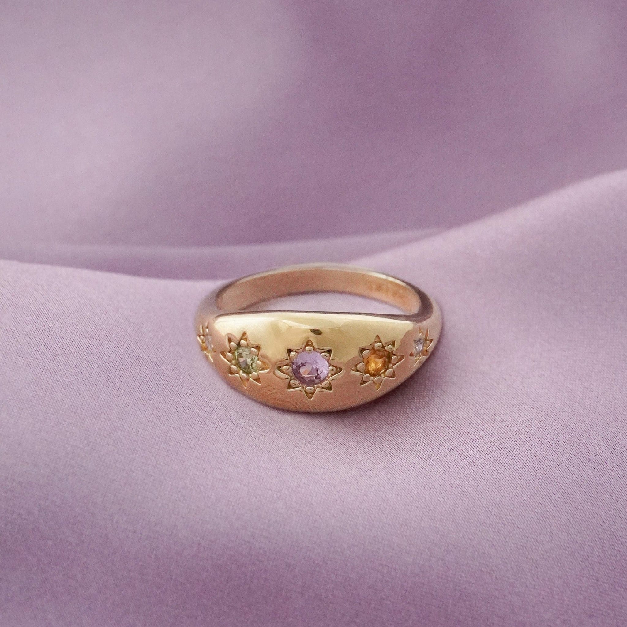 Junk-Jewels-Kaleidoscope-Disco-Gemstone-Chunky-Star-Statement-Cocktail-Ring-Gold-Purple