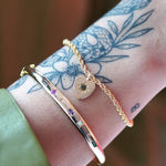 Junk-Jewels-Kaleidoscope-Multi-Coloured-Rainbow-Gemstone-Bangle-Bracelet-sleek-Gold