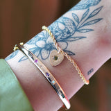 Junk-Jewels-Kaleidoscope-Multi-Coloured-Rainbow-Gemstone-Bangle-Bracelet-sleek-Gold