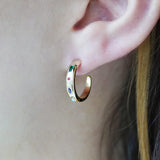 Junk-Jewels-Kaleidoscope -Multicoloured-Stone-gemstone-Hoop-Earrings-Hoops-Gold