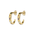Junk-Jewels-Kaleidoscope -Multicoloured-Stone-gemstone-Hoop-Earrings-Hoops-Gold