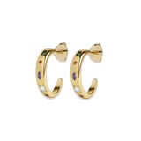Junk-Jewels-Kaleidoscope -Multicoloured-Stone-gemstone-Hoop-Earrings-Hoops-Gold