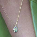 Junk-Jewels-Kaleidoscope-Gemstone-Multicoloured-Rainbow-Star-Pendant-Necklace-Gold-Figaro-Chain