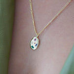 Junk-Jewels-Kaleidoscope-Gemstone-Multicoloured-Rainbow-Star-Pendant-Necklace-Gold-Figaro-Chain