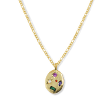 Junk-Jewels-Kaleidoscope-Gemstone-Multicoloured-Rainbow-Star-Pendant-Necklace-Gold-Figaro-Chain