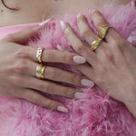 Junk-Jewels-Kaleidoscope-Gemstone-Colourful-Chunky-Signet-Ring-Gold